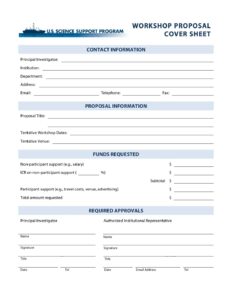Workshop Program Cover Workshop_Proposal_CoverSheet_2023 - U.S. Science Support Program